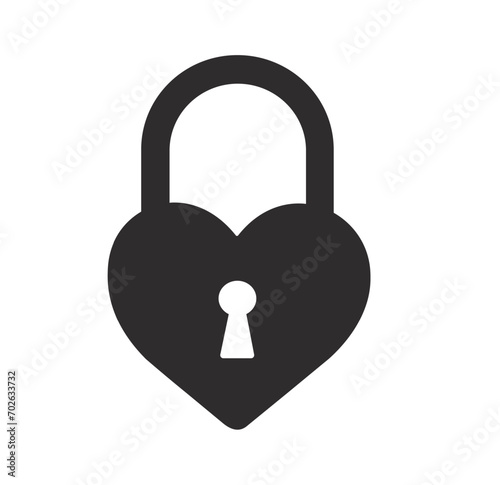 heart with keyhole vector illustration