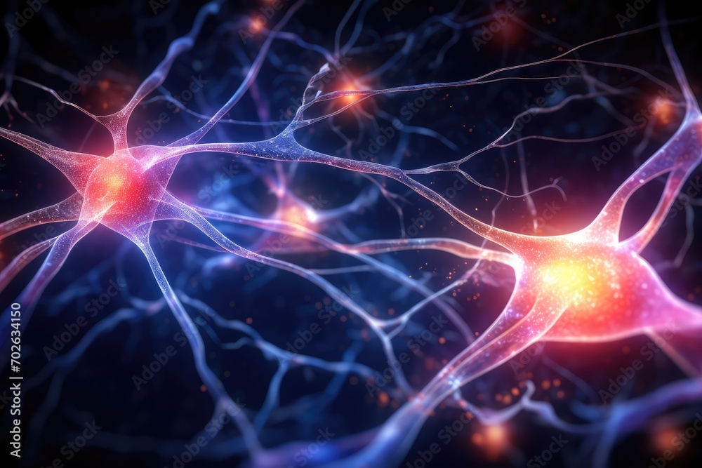 Neuronal learning, 3d neurons forge new connections, strengthening the brain's cognitive abilities, Neurons in the brain act as messengers, brain's neurons fire in synchrony, deep concentration focus Neuronal learning, 3d neurons forge new connections, strengthening the brain's cognitive abilities, Neurons in the brain act as messengers, brain's neurons fire in synchrony, deep concentration focus