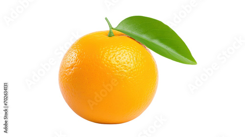 One orange isolated on transparent and white background.PNG image.