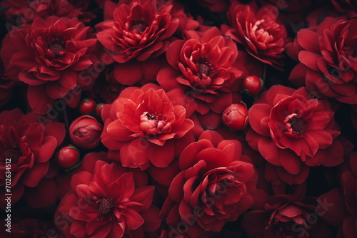 A background with close up of dark red peony flowers. Perfect for Valentine's Day, Mother's Day, Women's Day, banner, card, postcard, background. photo