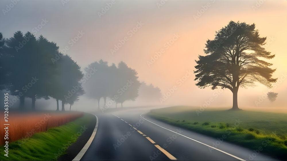 Road , Road with trees, road in the fog, road in foggy morning, foggy morning, Jungle road, HD wallpaper, background, Scenery, top wallpapers