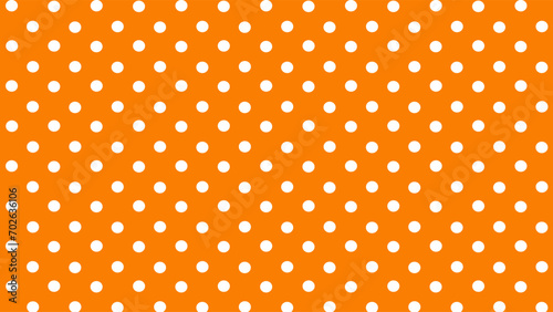 Orange and white polka dots background