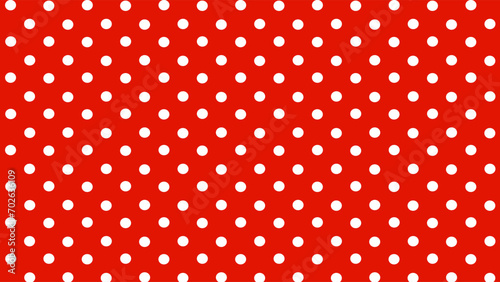 Red and white polka dots background
