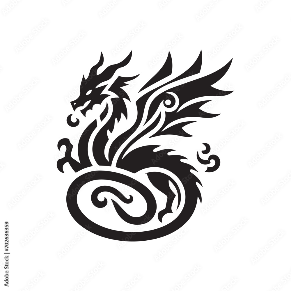 Dragon icon vector Dragon icon vector