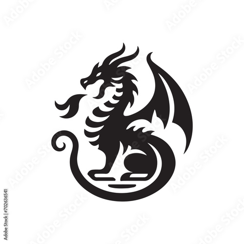 Dragon icon vector