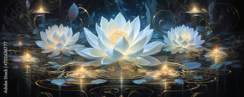 Beautiful lotus flower in bloom