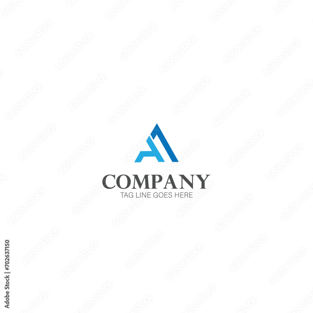 Letter A logo formed number one symbols with modern shape or AA logo design in triangle shape Letter A logo formed number one symbols with modern shape or AA logo design in triangle shape