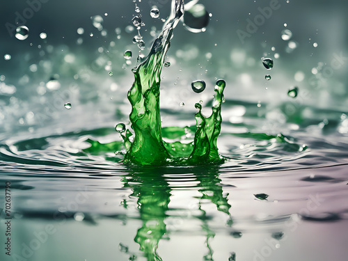 grüne Wasserspritzer photo