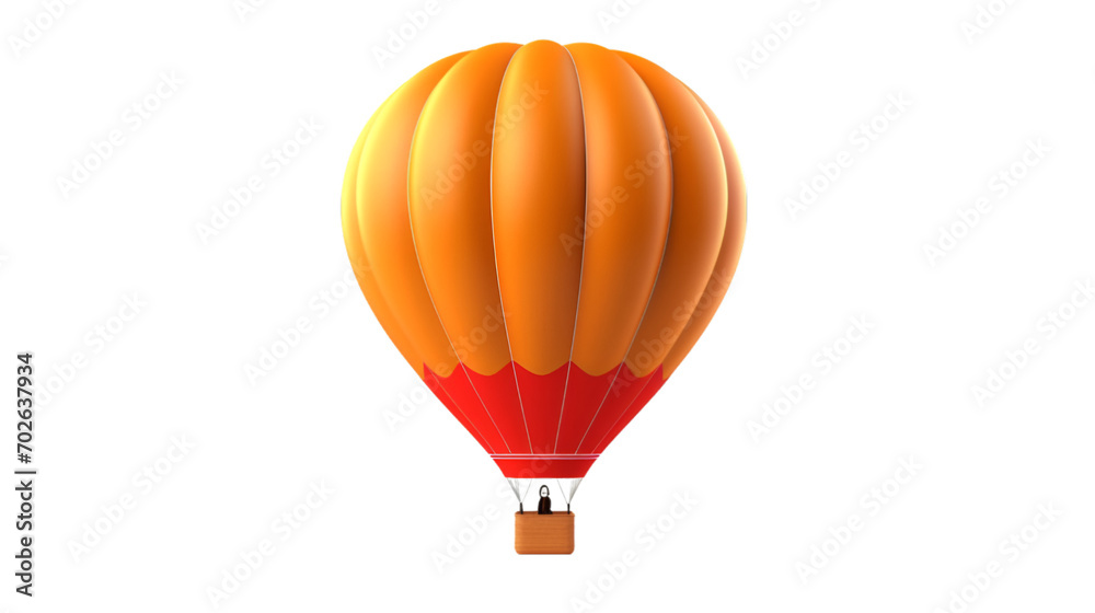 Naklejka premium Realistic colorful hot ballon air on transparent background