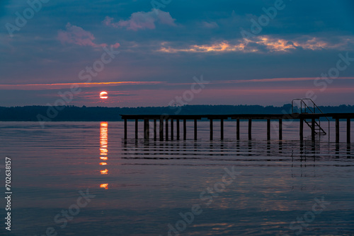 Sonnenuntergang am Steg