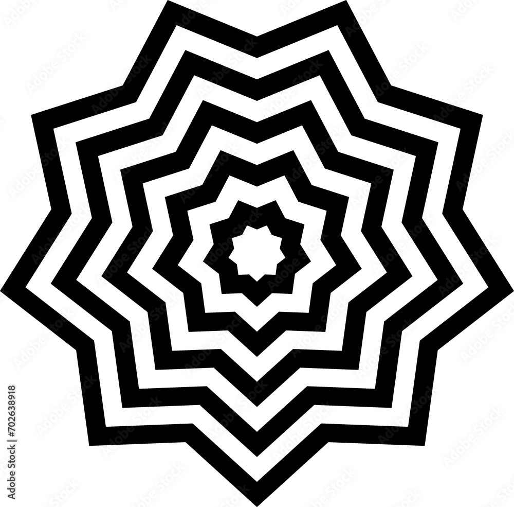 Optical illusion, psychedelic, wave. Abstract Geometric black shape icon Optical illusion, psychedelic, wave. Abstract Geometric black shape icon