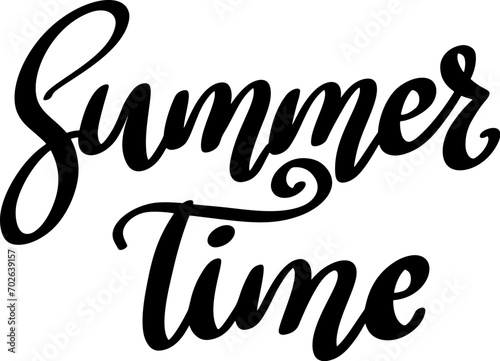 Summer time. Lettering phrase isolated on white background