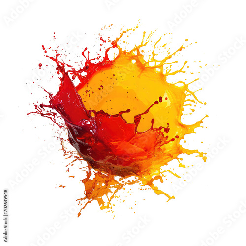 color splash isolated on white
