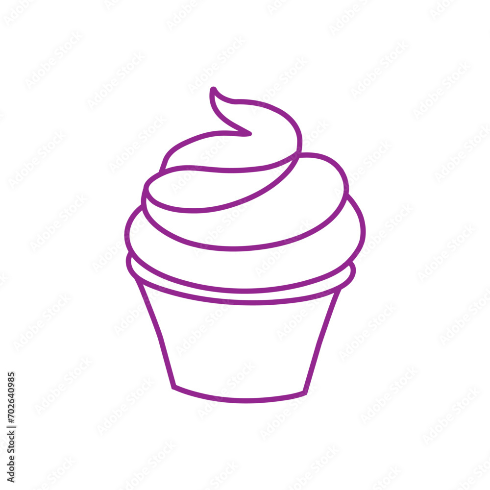 Cupcake icon vector. Cake illustration sign. Sweet symbol or logo. Cupcake icon vector. Cake illustration sign. Sweet symbol or logo.