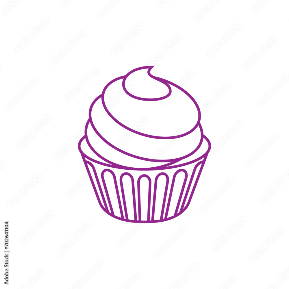 Cupcake icon vector. Cake illustration sign. Sweet symbol or logo. Cupcake icon vector. Cake illustration sign. Sweet symbol or logo.