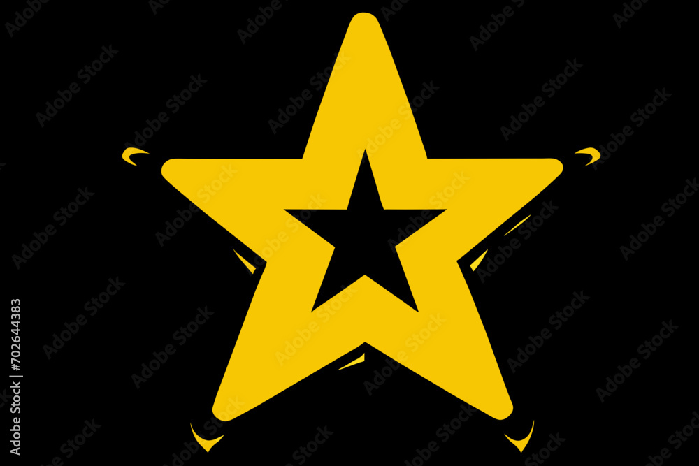 Fototapeta premium Sheriff's star badge. vektor icon illustation