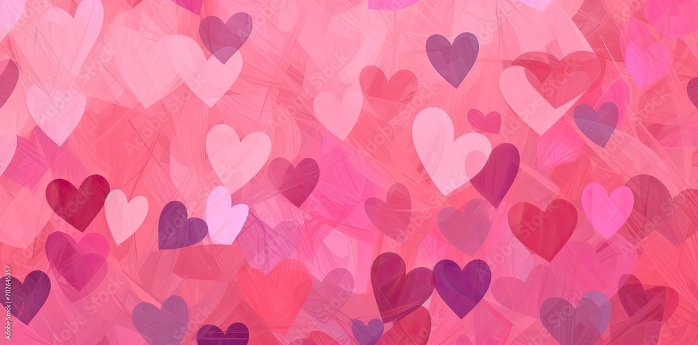pink hearts background  illustration poster