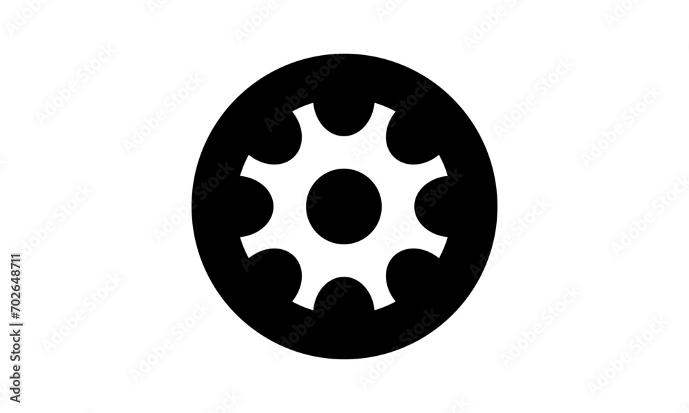 Setting gear flat icon. gear tool symbol icon