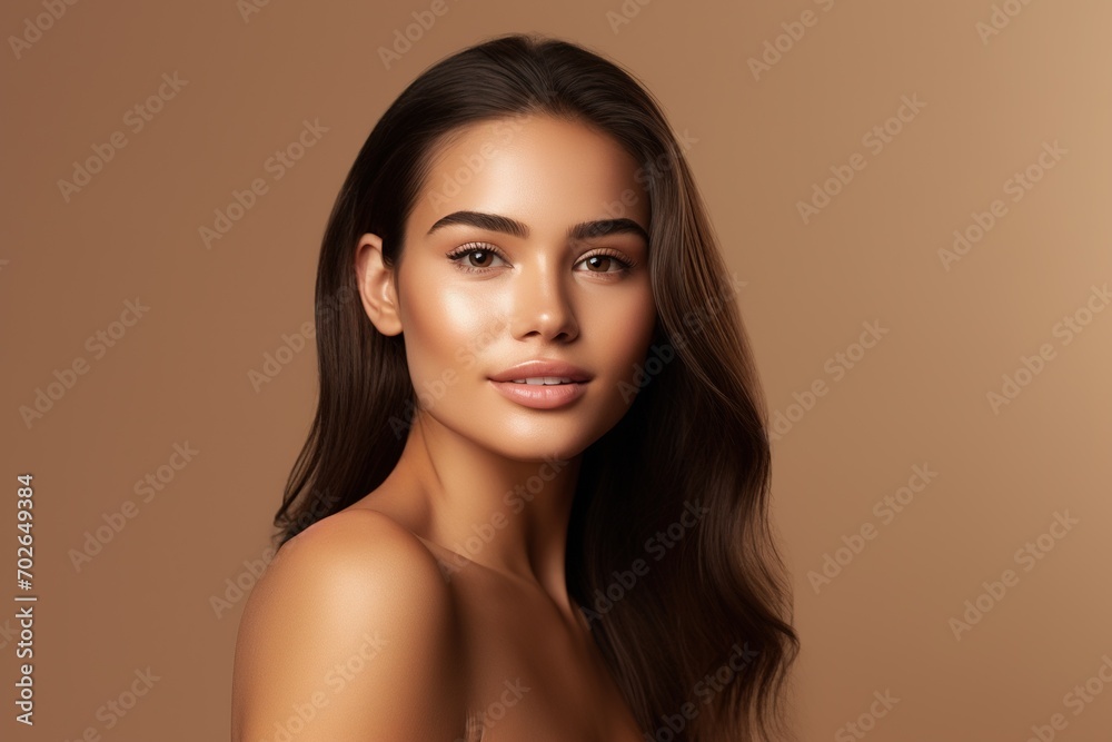 Portrait of beautiful young woman with clean fresh skin. Spa, healthcare. Portrait of beautiful young woman with clean fresh skin. Spa, healthcare.