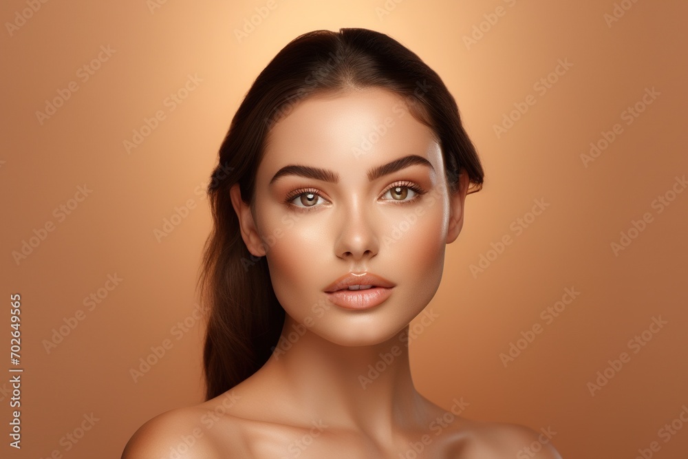 Portrait of beautiful young woman with clean fresh skin. Spa, healthcare. Portrait of beautiful young woman with clean fresh skin. Spa, healthcare.