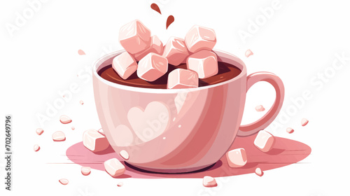 Hot Cocoa Marshmallows illustration vector