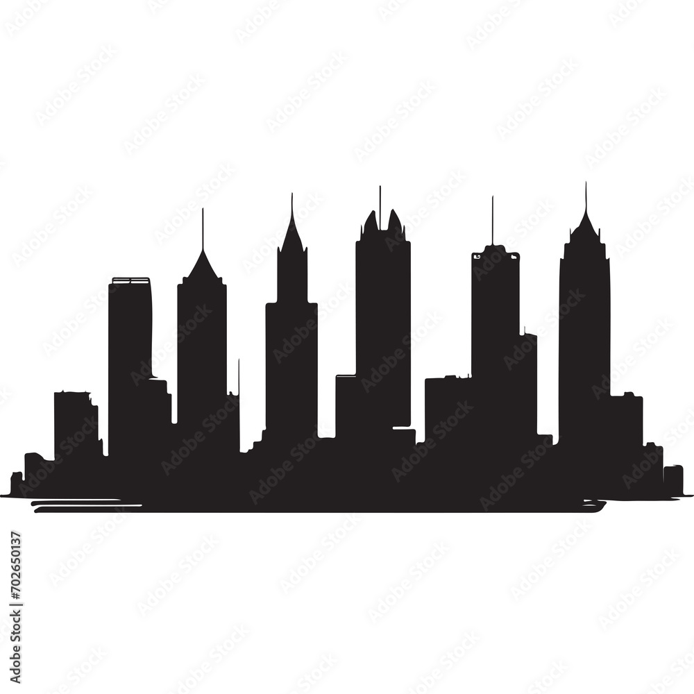 Fototapeta premium City, background illustration. Black 