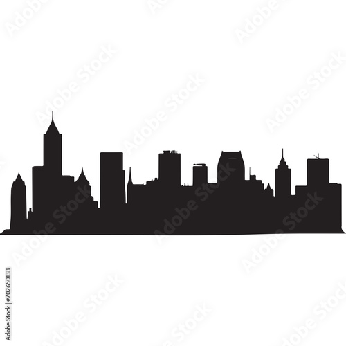 City, background illustration. Black 