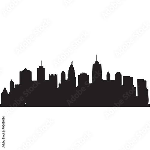 City  background illustration. Black 