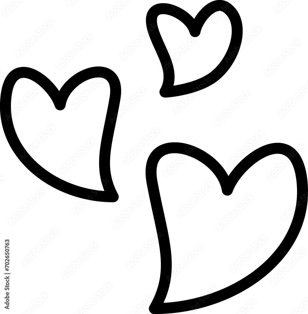 Heart shape black icon Heart shape black icon