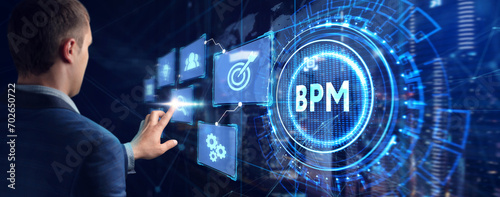 BPM Business process management system technology concept. © photon_photo