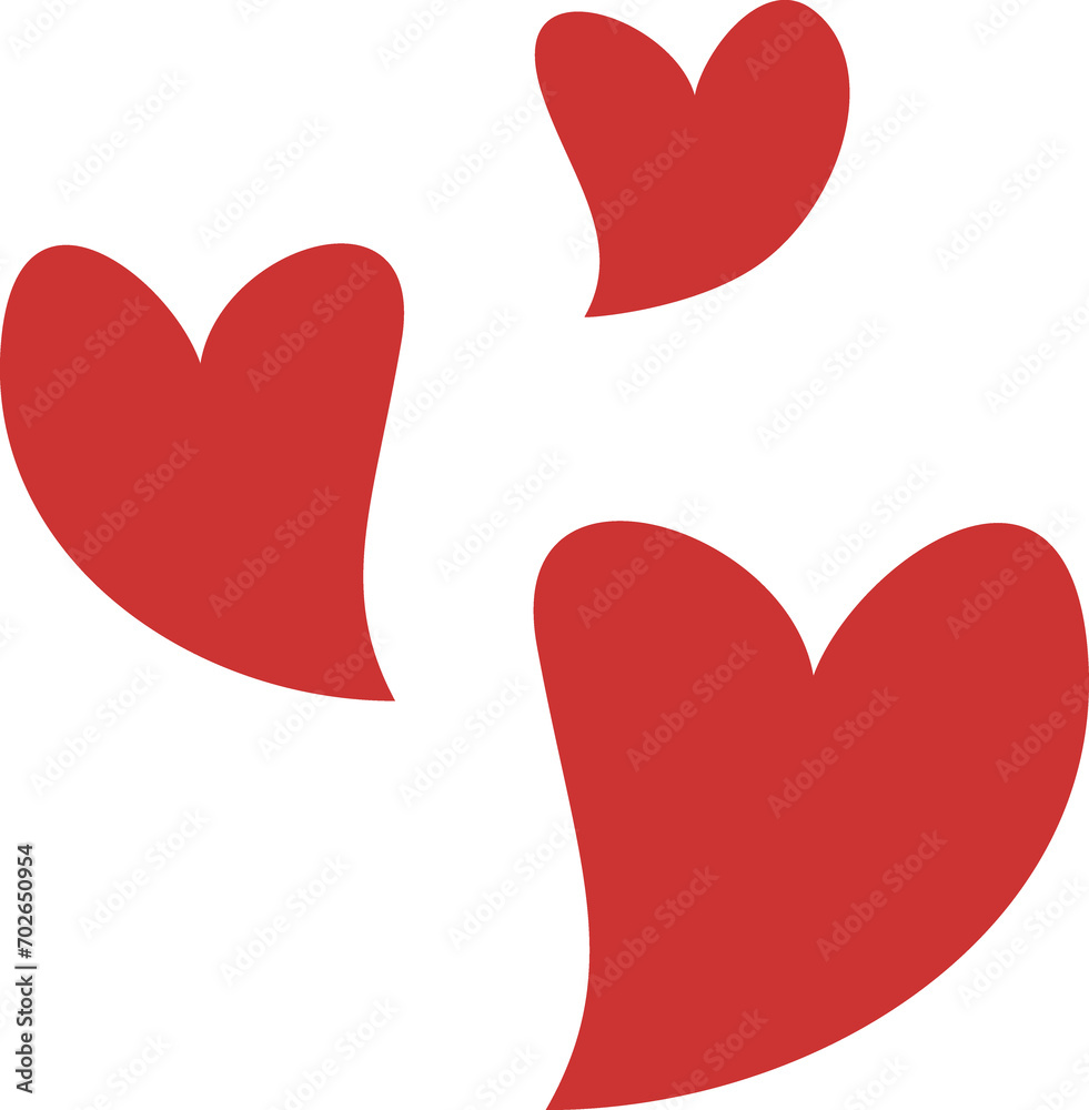Red Heart shape icon
