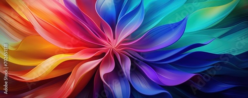 Liquid Color design background, Gradient colorful abstract background in the shape of the flower