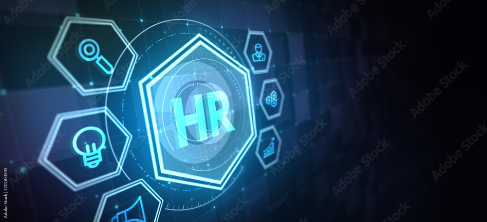 Obraz premium Business, Technology, Internet and network concept. Human Resources HR management concept. 3d illustration