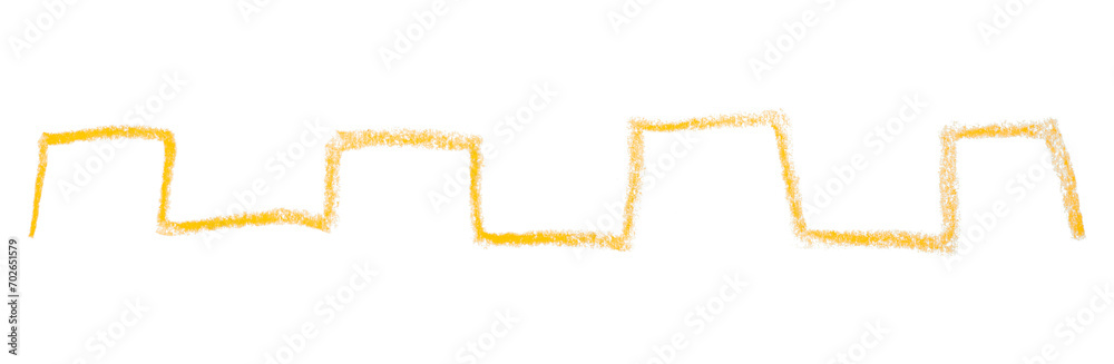 Obraz premium yellow pencil strokes isolated on transparent background