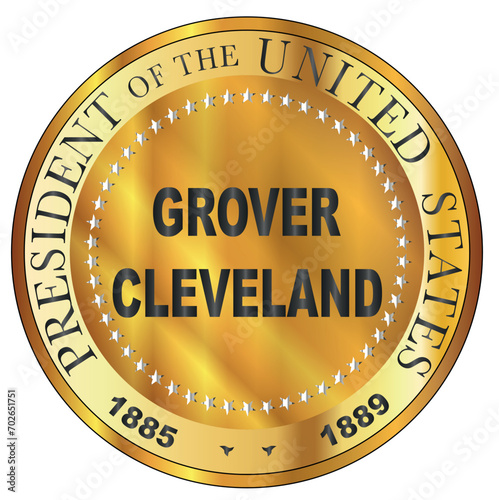Grover Cleveland Metal Stamp photo