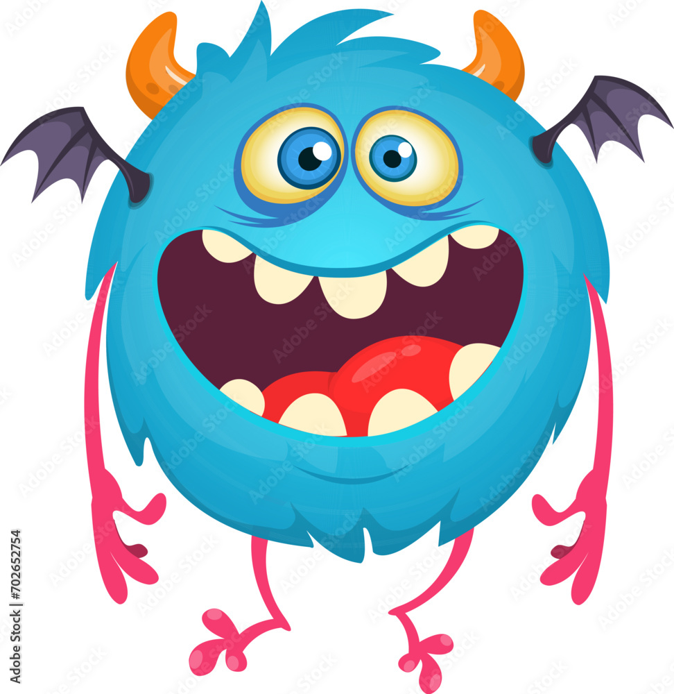 Cartoon funny monster illustration. Vector icon. Halloween design Cartoon funny monster illustration. Vector icon. Halloween design
