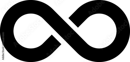 Infinity symbol icon. Limitless, endless, loop sign photo