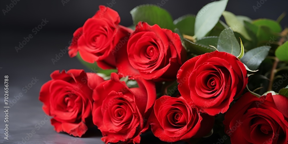 A bouquet of red roses with an empty copy space , bouquet, red roses, empty copy space A bouquet of red roses with an empty copy space , bouquet, red roses, empty copy space
