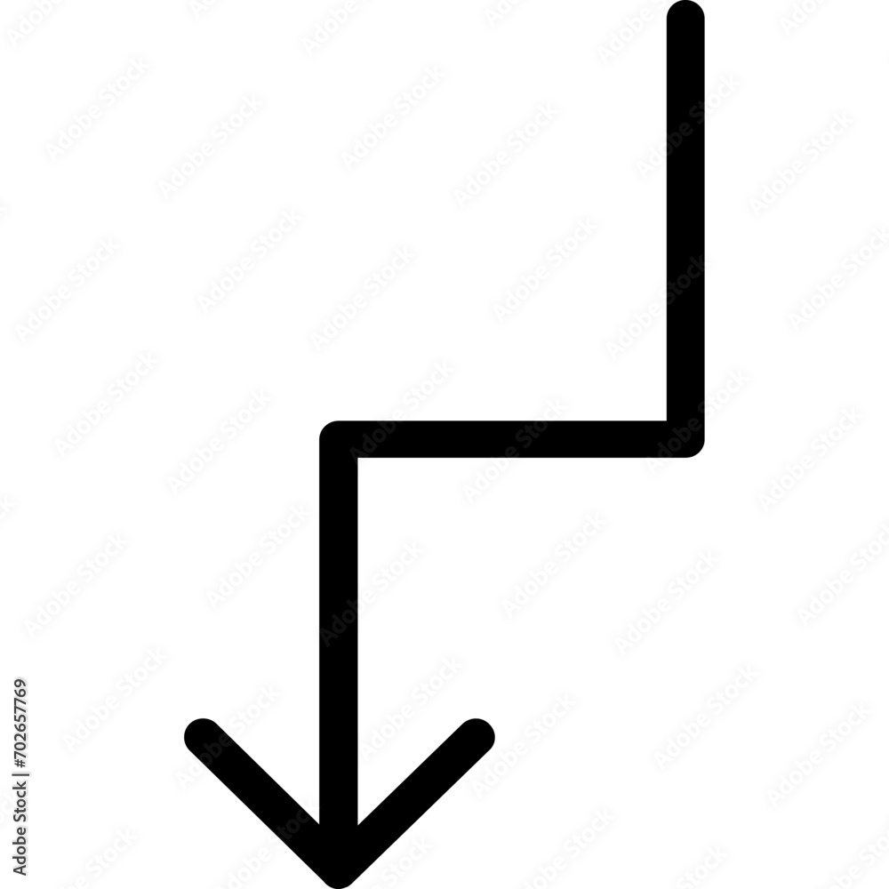 Zigzag Arrow Icon