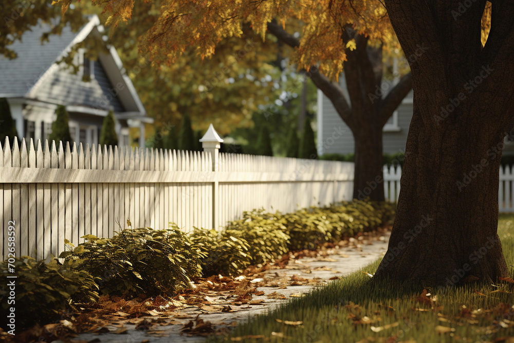 A fence in a private estate A fence in a private estate