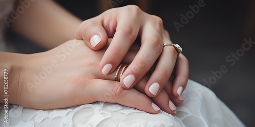 A close up of a couple s hands exchanging wedding rings   close up  couple s hands  exchanging rings