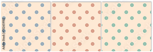 Seamless batik pattern with flower shape, printable pattern, background pattern.