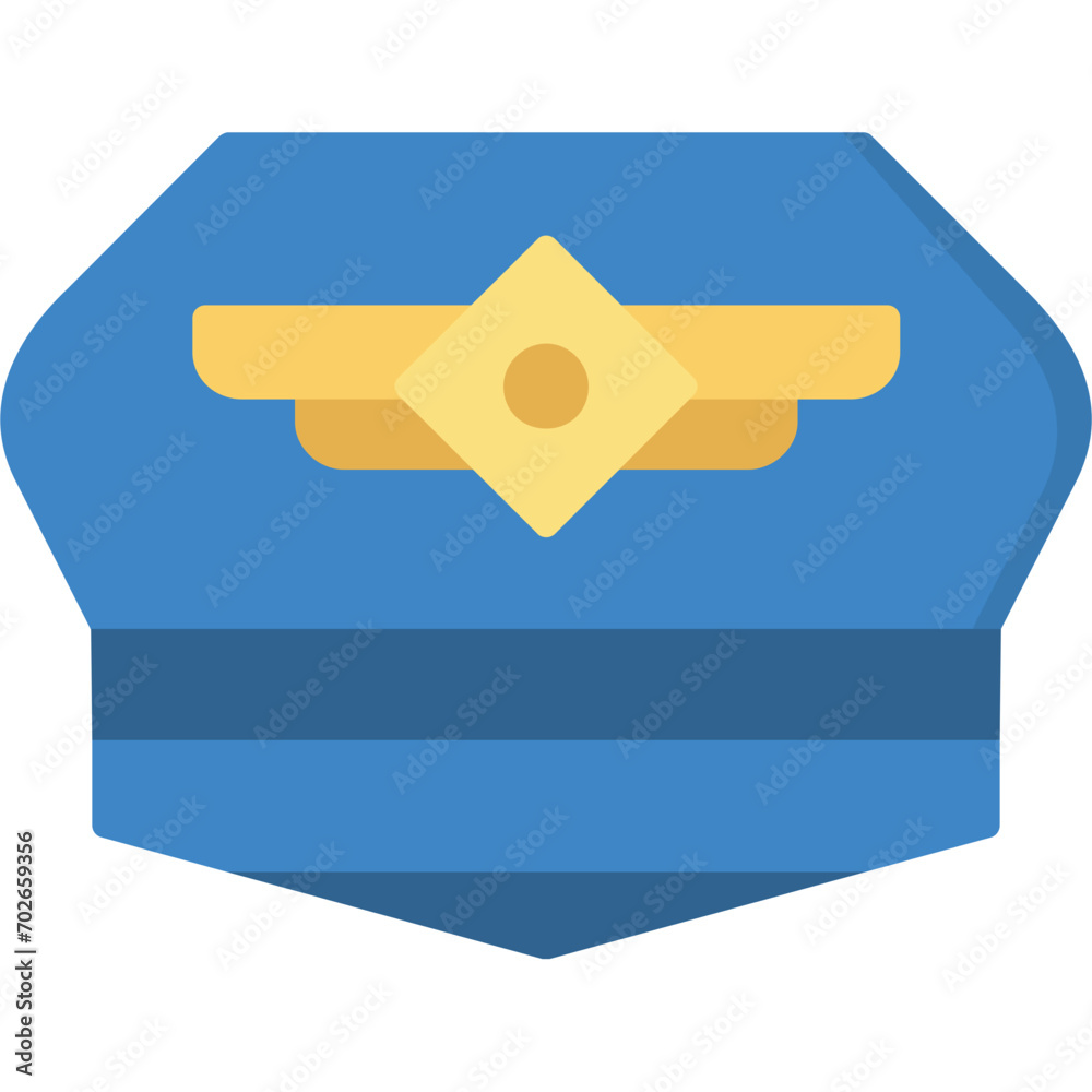 Fototapeta premium Pilot Hat Icon
