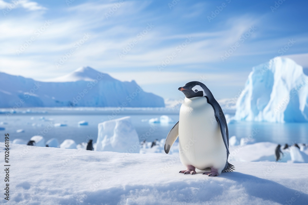 Naklejka premium Penguin in Antarctica