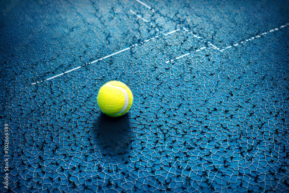 tennis ball on the net