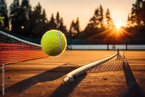 tennis ball on the court © qaiser