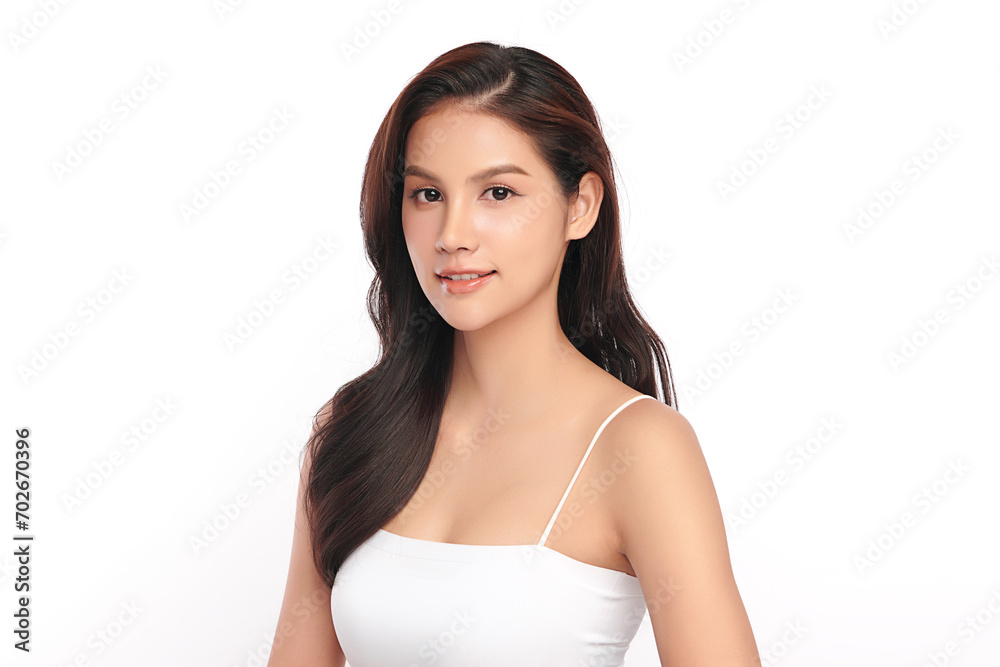Beautiful young asian woman with clean fresh skin on white background, Face care, Facial treatment, Cosmetology, beauty and spa, Asian women portrait. Beautiful young asian woman with clean fresh skin on white background, Face care, Facial treatment, Cosmetology, beauty and spa, Asian women portrait.