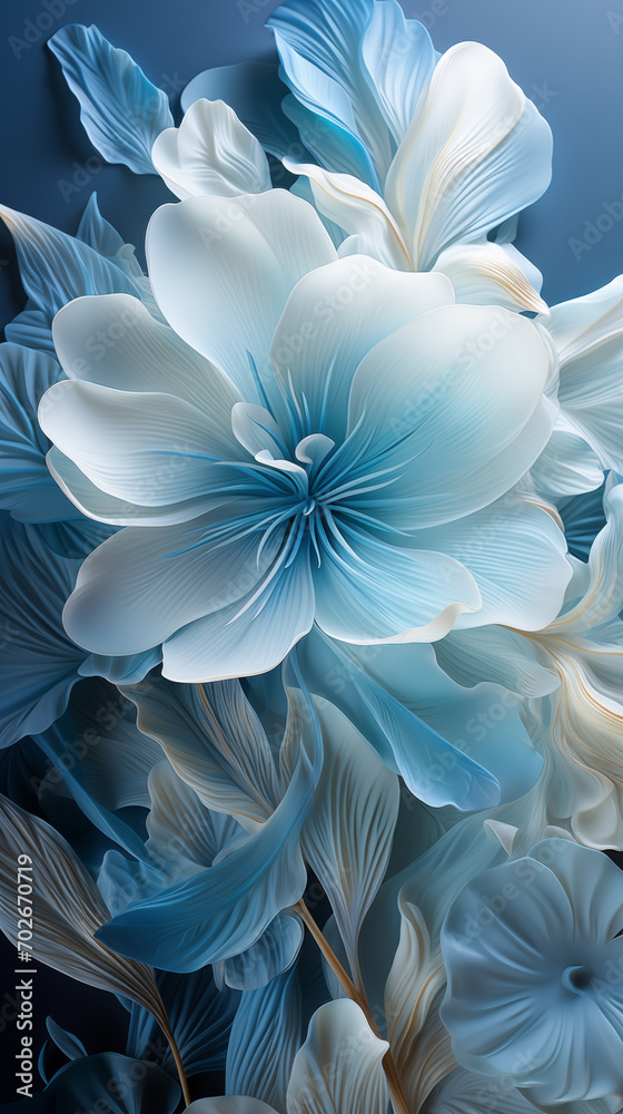 Abstract floral background with blue and white flowers. Floral illustration for textile, print, wallpapers, wrapping. Abstract floral background with blue and white flowers. Floral illustration for textile, print, wallpapers, wrapping.