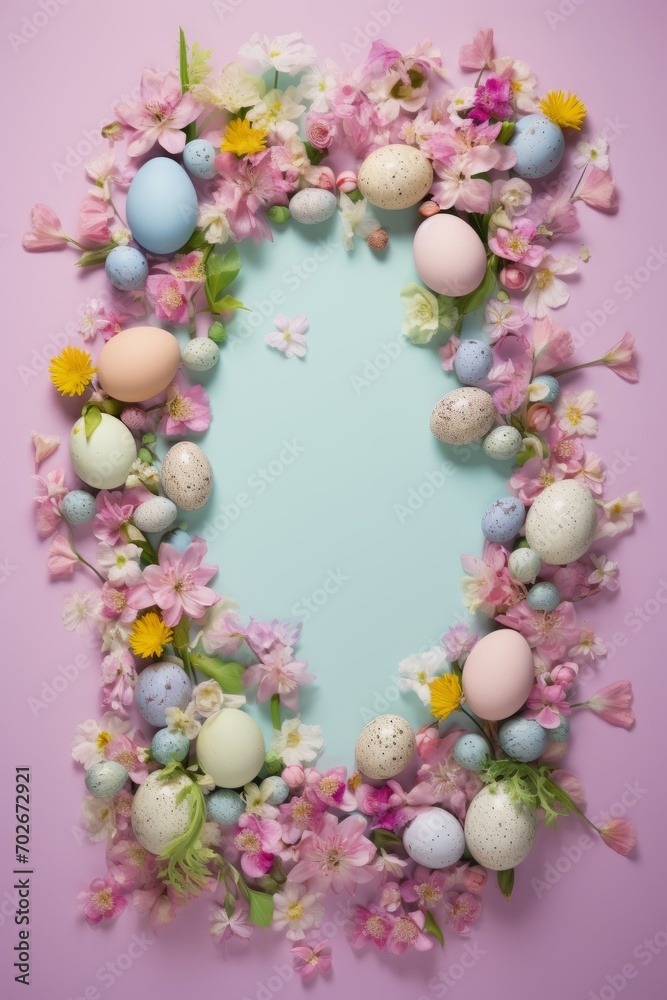 Babys Breath Flowers. Top View on Pink, Copy Space