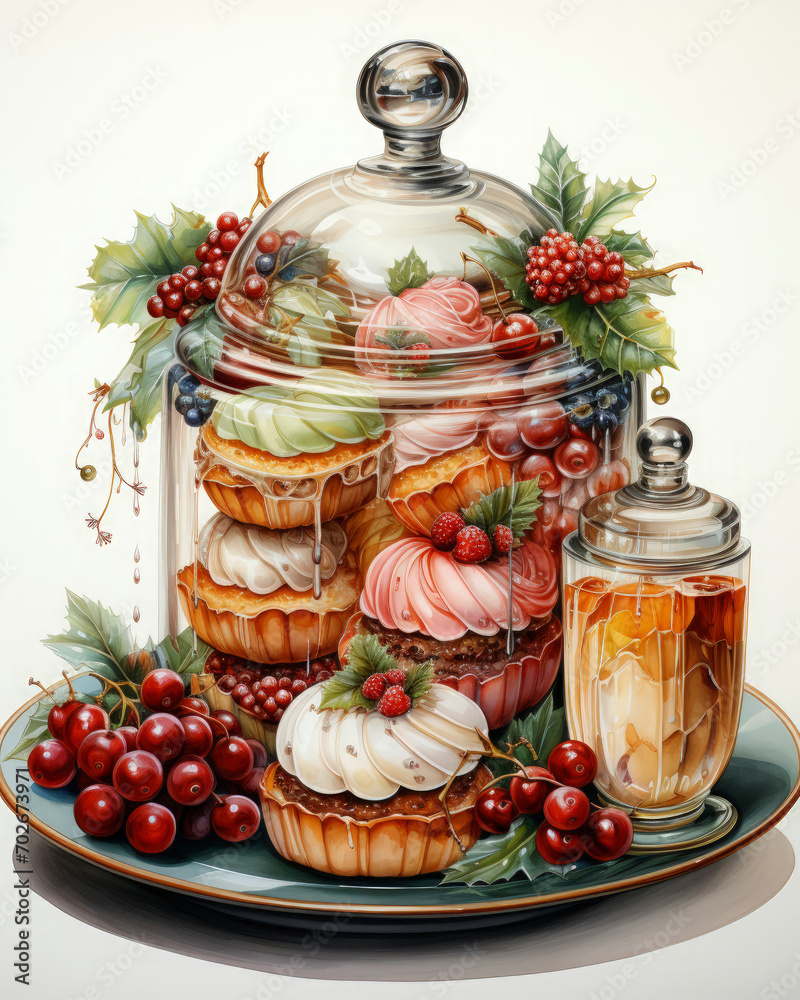 Festive Indulgence Cloche with Delightful Fruitcake Festive Indulgence Cloche with Delightful Fruitcake